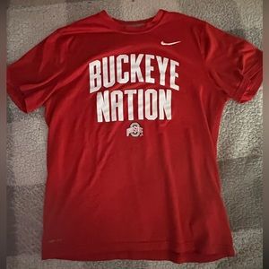 NIKE Youth size lg red dry-fit t-tshirt